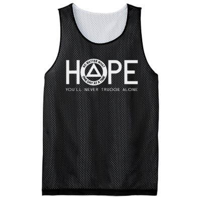 Hope YouLl Never Trudge Alone Sober Aa Na Sayings Gifts Mesh Reversible Basketball Jersey Tank