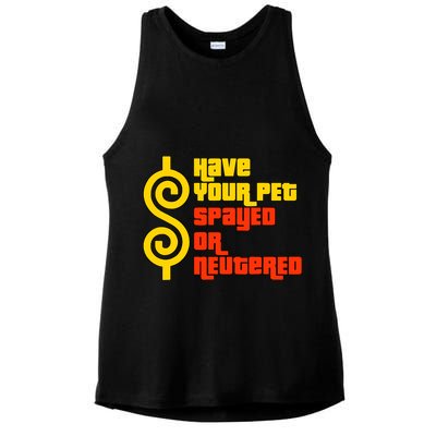 Have Your Pet Spayed Or Neutered Right Game Show Ladies PosiCharge Tri-Blend Wicking Tank