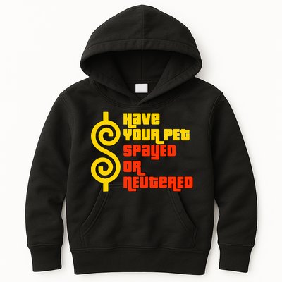 Have Your Pet Spayed Or Neutered Right Game Show Kids Hoodie