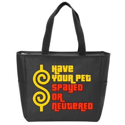 Have Your Pet Spayed Or Neutered Right Game Show Zip Tote Bag