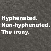 Hyphenated Non-Hyphenated The Irony Cotton Canvas Backpack