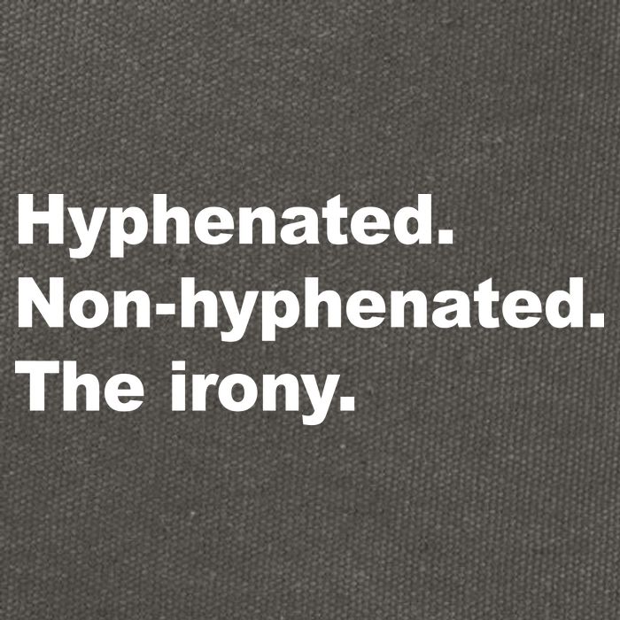 Hyphenated Non-Hyphenated The Irony Cotton Canvas Backpack