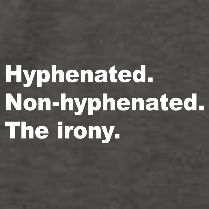 Hyphenated Non-Hyphenated The Irony Vector Backpack