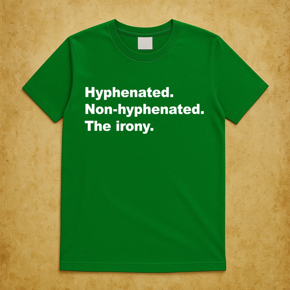 Hyphenated Non-Hyphenated The Irony T-Shirt