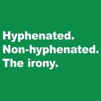 Hyphenated Non-Hyphenated The Irony Baby Bodysuit