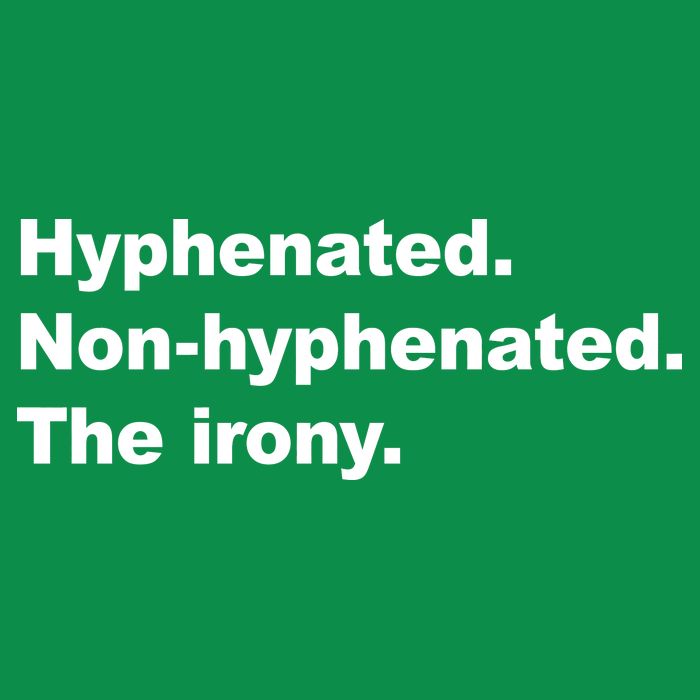 Hyphenated Non-Hyphenated The Irony Baby Bodysuit
