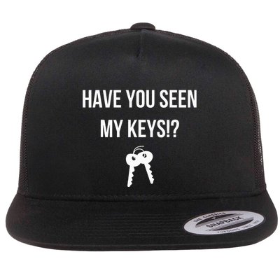 Have You Seen My Keys WhereS My Lost Keys Funny Flat Bill Trucker Hat