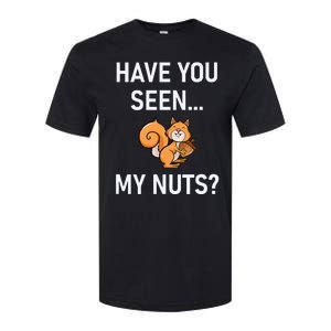 Have You Seen My Nuts Squirrel Pun Funny Jokes Family Softstyle CVC T-Shirt