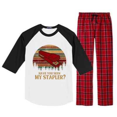 Have You Seen My Stapler? Office Space Quote Vintage Raglan Sleeve Pajama Set