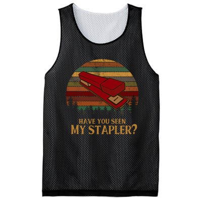 Have You Seen My Stapler? Office Space Quote Vintage Mesh Reversible Basketball Jersey Tank