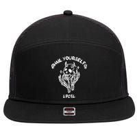 Hail Yourself Skull Skeleton Grave Last Podcast On Left 7 Panel Mesh Trucker Snapback Hat