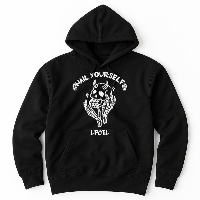 Hail Yourself Skull Skeleton Grave Last Podcast On Left Hoodie