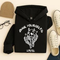 Hail Yourself Skull Skeleton Grave Last Podcast On Left Hoodie