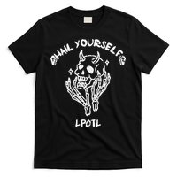 Hail Yourself Skull Skeleton Grave Last Podcast On Left T-Shirt