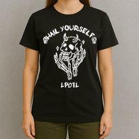 Hail Yourself Skull Skeleton Grave Last Podcast On Left T-Shirt