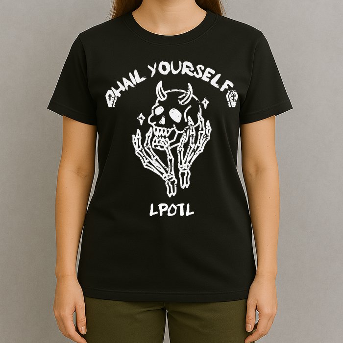 Hail Yourself Skull Skeleton Grave Last Podcast On Left T-Shirt