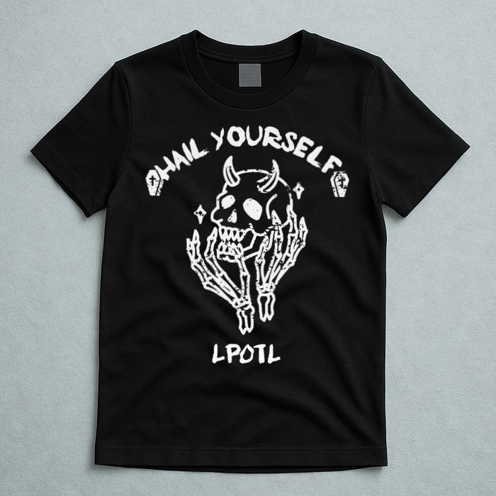 Hail Yourself Skull Skeleton Grave Last Podcast On Left T-Shirt