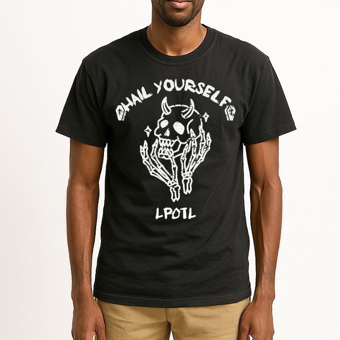 Hail Yourself Skull Skeleton Grave Last Podcast On Left Tall T-Shirt