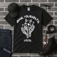 Hail Yourself Skull Skeleton Grave Last Podcast On Left Tall T-Shirt