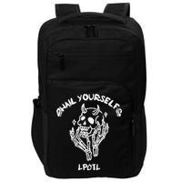 Hail Yourself Skull Skeleton Grave Last Podcast On Left Impact Tech Backpack