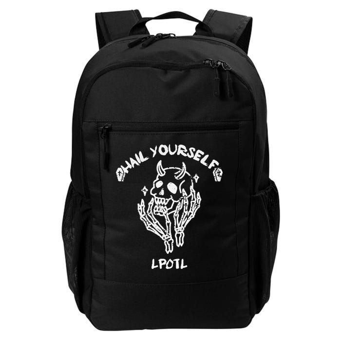 Hail Yourself Skull Skeleton Grave Last Podcast On Left Backpack