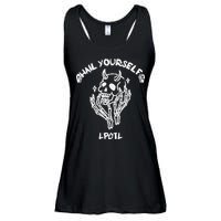 Hail Yourself Skull Skeleton Grave Last Podcast On Left Ladies Essential Flowy Tank