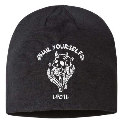 Hail Yourself Skull Skeleton Grave Last Podcast On Left Sustainable Beanie