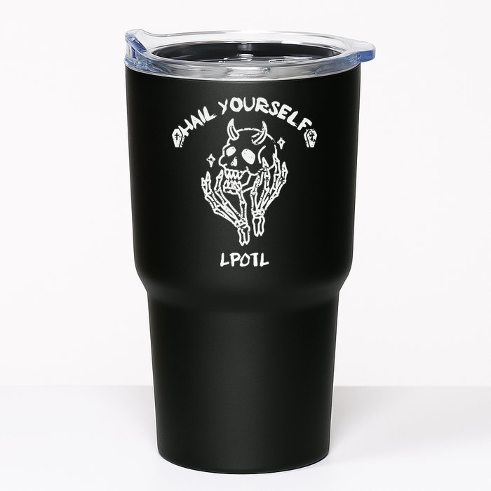 Hail Yourself Skull Skeleton Grave Last Podcast On Left Tumbler