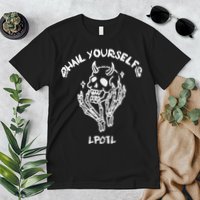Hail Yourself Skull Skeleton Grave Last Podcast On Left Premium T-Shirt