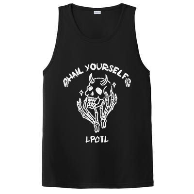 Hail Yourself Skull Skeleton Grave Last Podcast On Left PosiCharge Competitor Tank