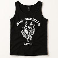 Hail Yourself Skull Skeleton Grave Last Podcast On Left Tank Top