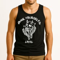 Hail Yourself Skull Skeleton Grave Last Podcast On Left Tank Top