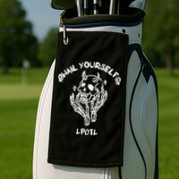 Hail Yourself Skull Skeleton Grave Last Podcast On Left Golf Towel