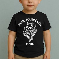 Hail Yourself Skull Skeleton Grave Last Podcast On Left Toddler T-Shirt
