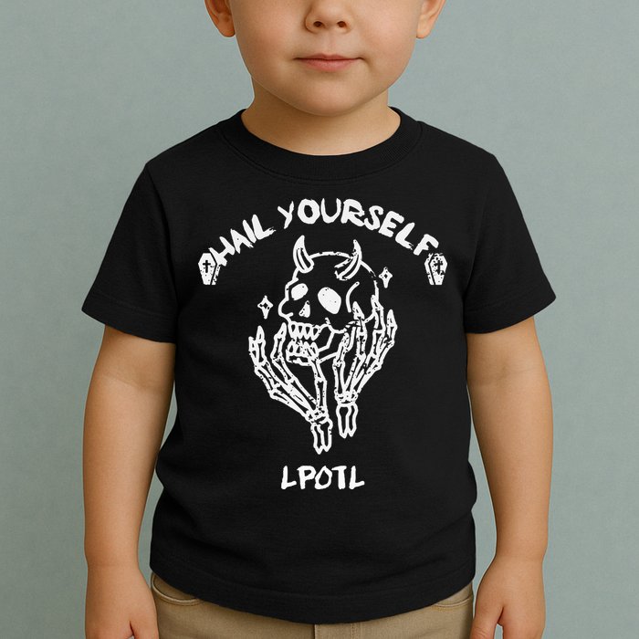 Hail Yourself Skull Skeleton Grave Last Podcast On Left Toddler T-Shirt