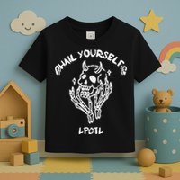 Hail Yourself Skull Skeleton Grave Last Podcast On Left Toddler T-Shirt