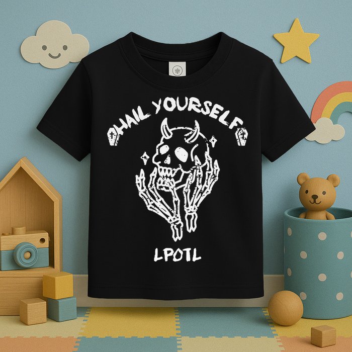 Hail Yourself Skull Skeleton Grave Last Podcast On Left Toddler T-Shirt