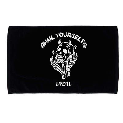 Hail Yourself Skull Skeleton Grave Last Podcast On Left Microfiber Hand Towel