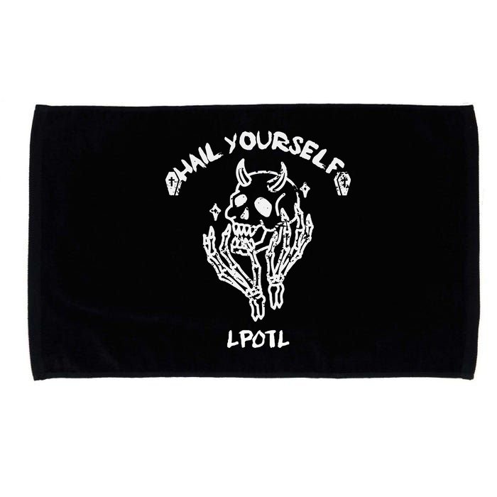 Hail Yourself Skull Skeleton Grave Last Podcast On Left Microfiber Hand Towel