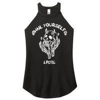 Hail Yourself Skull Skeleton Grave Last Podcast On Left Women's Perfect Tri Rocker Tank