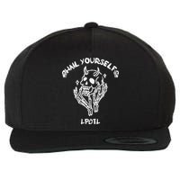 Hail Yourself Skull Skeleton Grave Last Podcast On Left Wool Snapback Cap