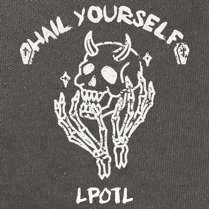 Hail Yourself Skull Skeleton Grave Last Podcast On Left Cotton Canvas Backpack