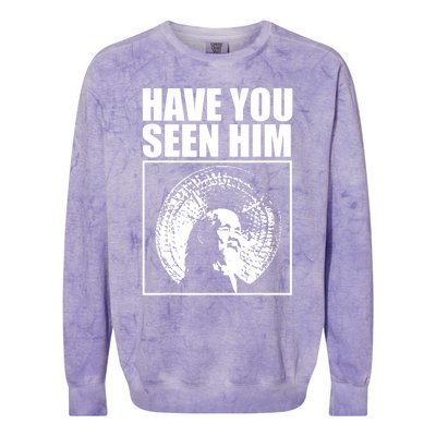 Have You Seen Him Love Colorblast Crewneck Sweatshirt