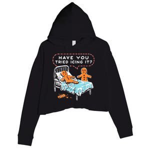 Have You Tried Icing It Crop Fleece Hoodie