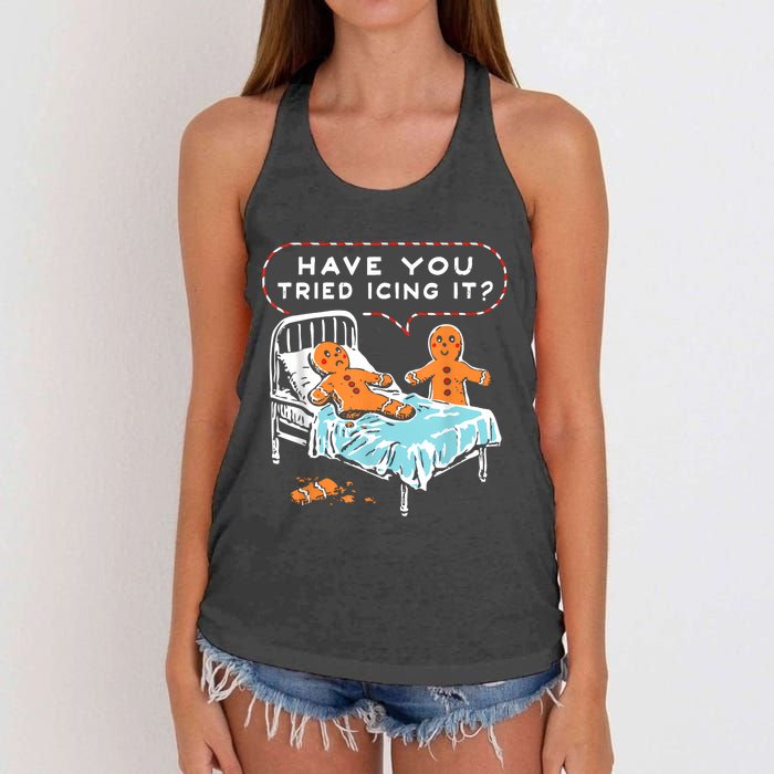 Have You Tried Icing It Women's Knotted Racerback Tank