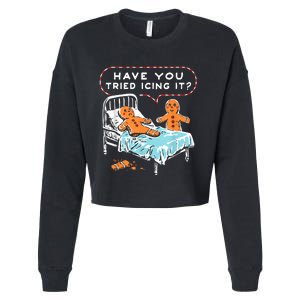 Have You Tried Icing It Cropped Pullover Crew