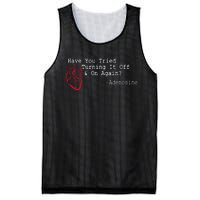 Have You Tried Turning It Off And On Again Adenosine Heart Mesh Reversible Basketball Jersey Tank