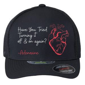 Have You Tried Turning It Off And On Again Adenosine Heart Flexfit Unipanel Trucker Cap