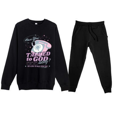 Have You Talked To God Lately Oversized Christian God Premium Crewneck Sweatsuit Set