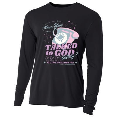 Have You Talked To God Lately Oversized Christian God Cooling Performance Long Sleeve Crew